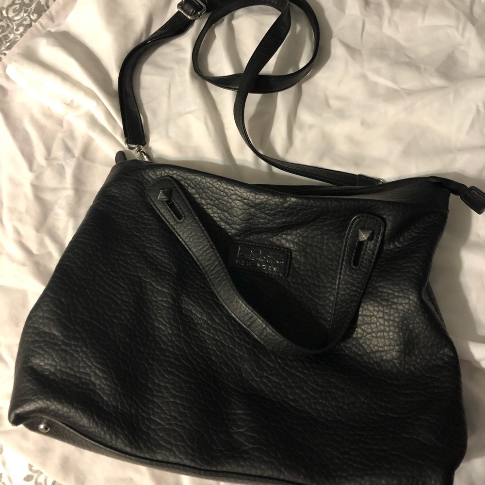 Black leather purse